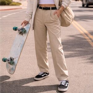 Dickies Tan Chino Pants Size Large Classic Workwear Khaki Trousers